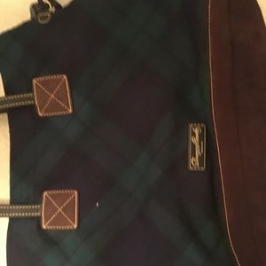 Dooney & Bourke green & black plaid purse